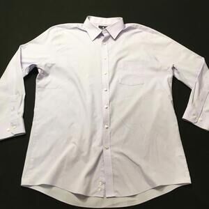 Stafford Mens Easy Care Travel Shirt Broadcloth LAVENDER  Size 17.5 34/35